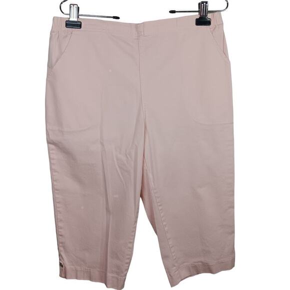 EUC Croft & Barrow Pink Flat Front Back Elastic Size 16P - Picture 1 of 5